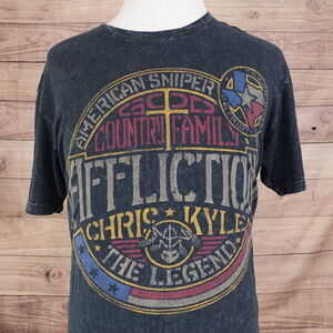 AFFLICTION LIVE FAST AMERICAN SNIPER CHRIS KYLE TSHIRT SZ XL